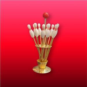 Vintage Bowling Pin Cocktail Picks